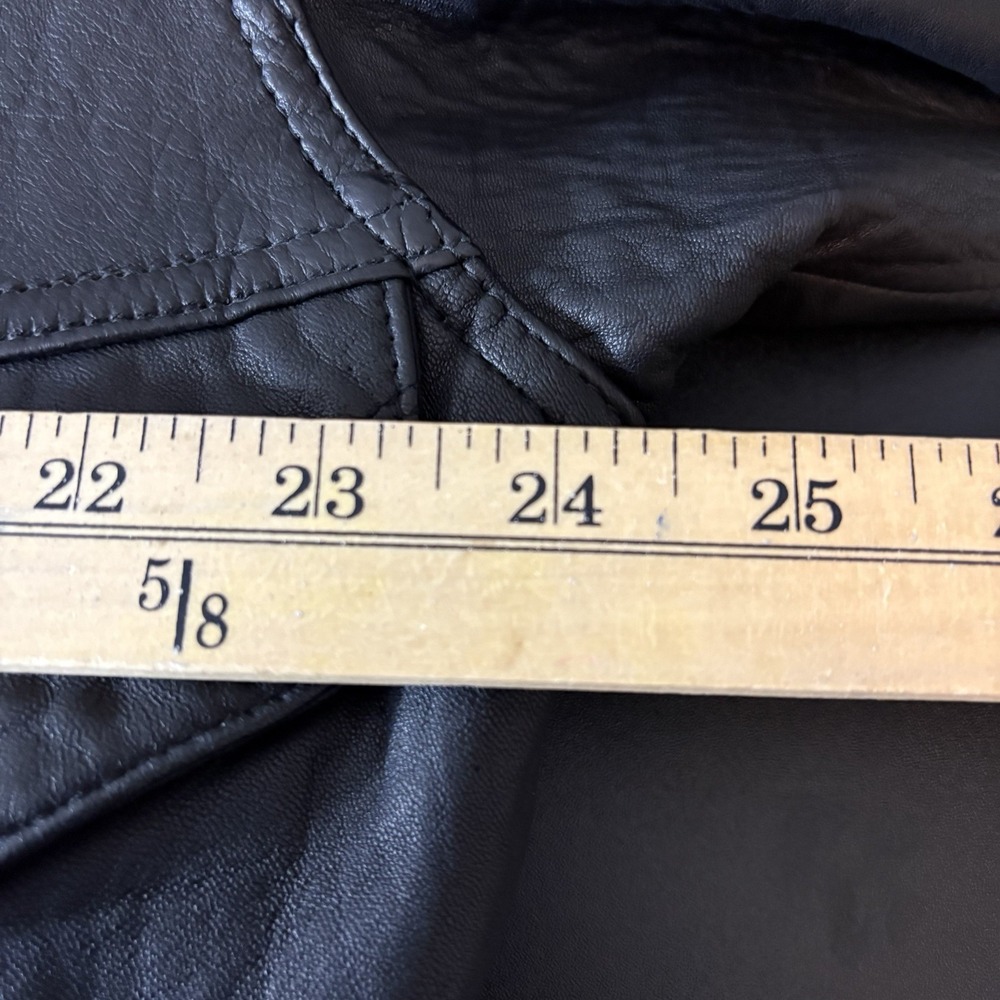 Vintage Members Only Soft Leather Jacket Mens XL Black Bomber 90s Oversized Moto - Picture 13 of 14